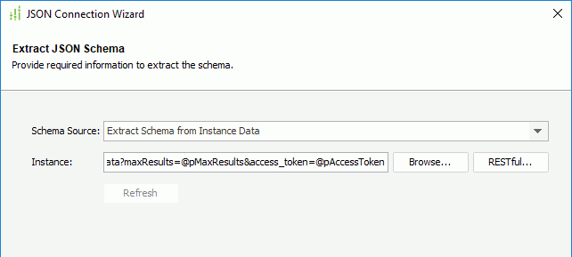 JSON Connection Wizard - Extract JSON Schema