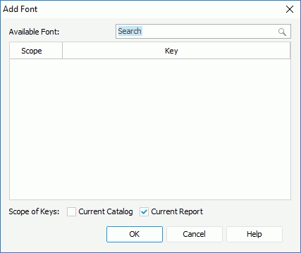 Add Font dialog box