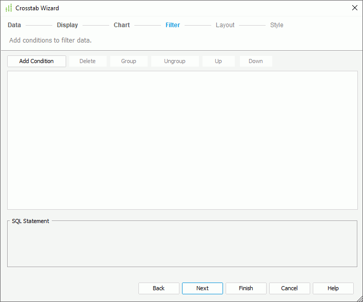 Crosstab Wizard - Filter