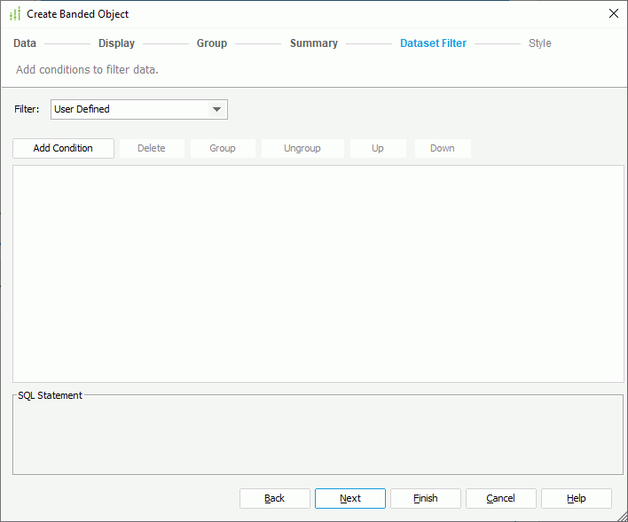 Create Banded Object - Filter