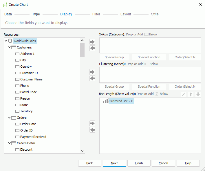 Create Query Chart - Display