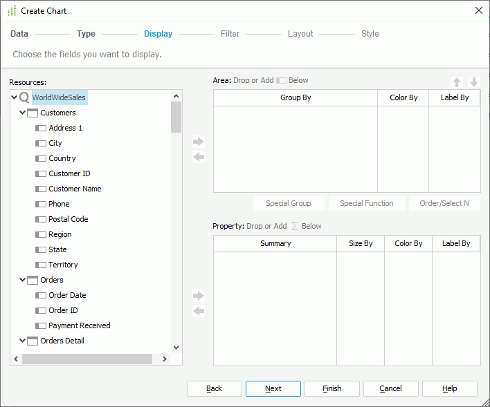 Create Chart - Heat Map Display