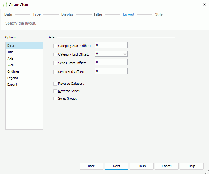 Create Query Chart - Layout