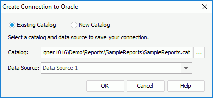 Create Connection dialog box