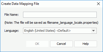 Create Data Mapping File dialog box