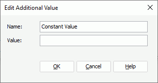 Edit Additional Value dialog box