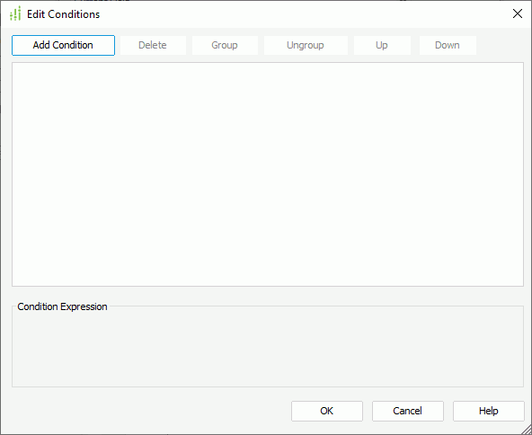 Edit Conditions dialog box