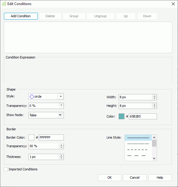 Edit Conditions dialog box - Node