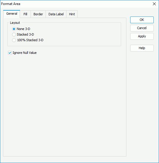 Format Area dialog box - General 3-D