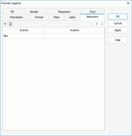 Format Legend dialog box - Behavior