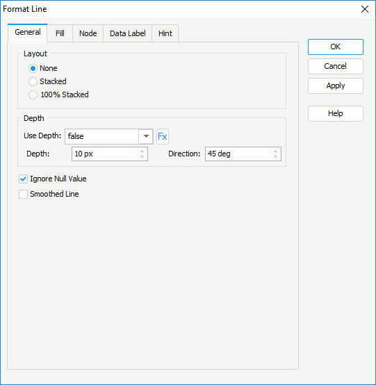 Format Line dialog box - General 2-D