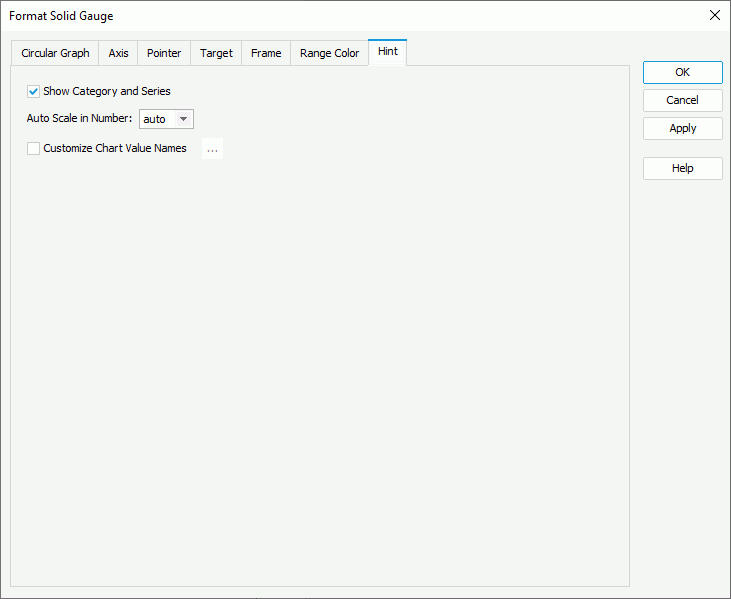 Format Solid Gauge dialog box - Hint