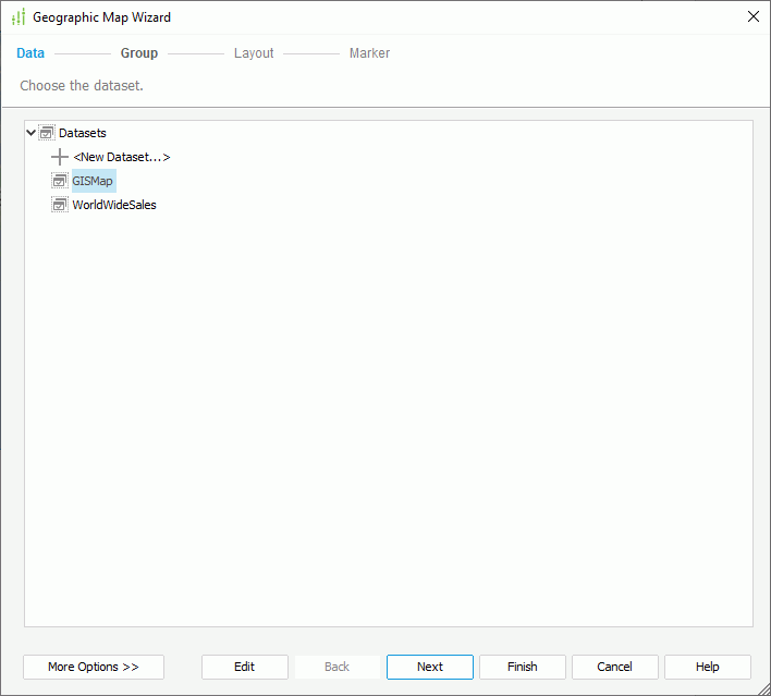 Geographic Map Wizard - Data