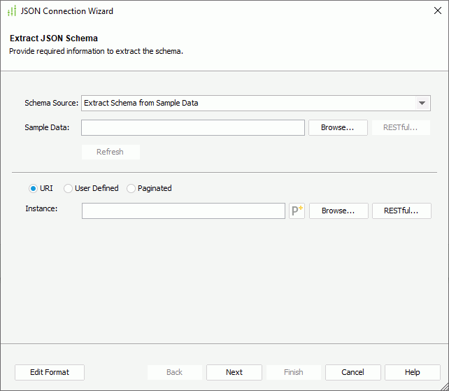 JSON Connection Wizard - Extract JSON Schema