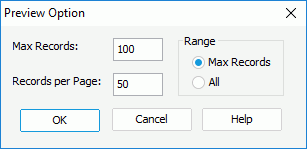 Preview Option dialog box