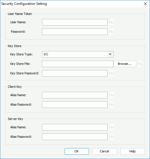 Security Configuration Setting dialog box