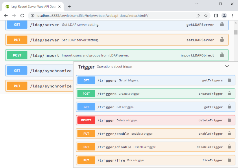 Use LDAP Server and Triggers via Rest API