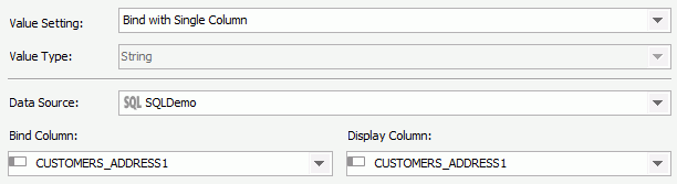 Bind with Single Column