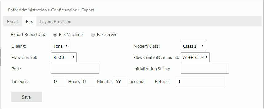 Configure Fax Machine