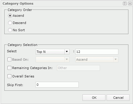 Category Options dialog