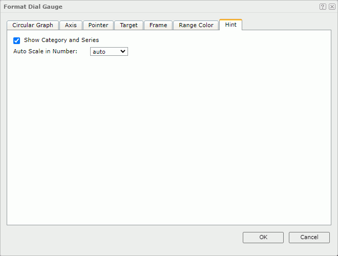 Format Dial Gauge dialog - Hint