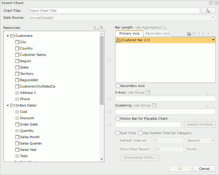 Insert Chart dialog- KPI Chart