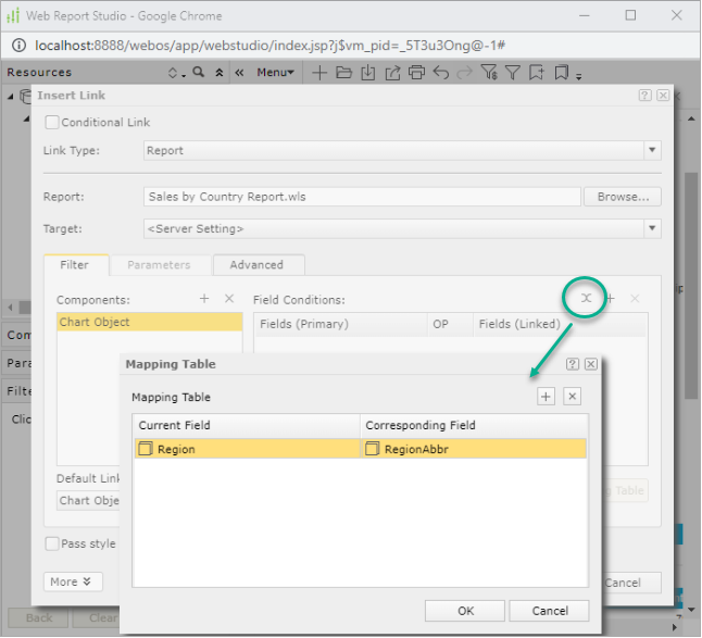 Map Current Field and Corresponding Field in Links