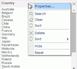 Filter Control Options